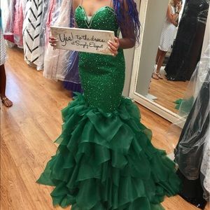 Hunter Green Formal Dress